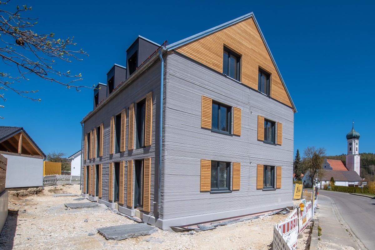 Erstes Mehrfamilienhaus mit 3D-Betondruck in Wallenhausen